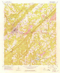 Oneonta Alabama Historical topographic map, 1:24000 scale, 7.5 X 7.5 Minute, Year 1958