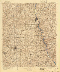 Opelika Alabama Historical topographic map, 1:125000 scale, 30 X 30 Minute, Year 1909
