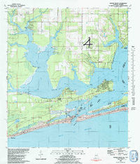 Orange Beach Alabama Historical topographic map, 1:24000 scale, 7.5 X 7.5 Minute, Year 1980