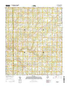 Painter Alabama Current topographic map, 1:24000 scale, 7.5 X 7.5 Minute, Year 2014