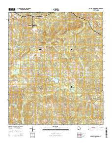 Parkers Crossroads Alabama Current topographic map, 1:24000 scale, 7.5 X 7.5 Minute, Year 2014