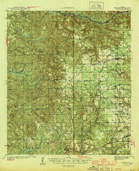 Perdido Alabama Historical topographic map, 1:62500 scale, 15 X 15 Minute, Year 1944