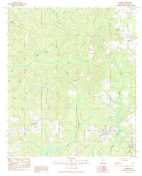 Perdido Alabama Historical topographic map, 1:24000 scale, 7.5 X 7.5 Minute, Year 1983