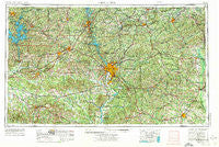 Phenix City Alabama Historical topographic map, 1:250000 scale, 1 X 2 Degree, Year 1955