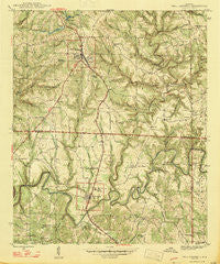 Phil Campbell Alabama Historical topographic map, 1:24000 scale, 7.5 X 7.5 Minute, Year 1947
