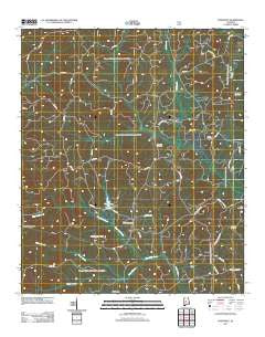 Pondville Alabama Historical topographic map, 1:24000 scale, 7.5 X 7.5 Minute, Year 2011