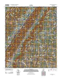 Portersville Alabama Historical topographic map, 1:24000 scale, 7.5 X 7.5 Minute, Year 2011