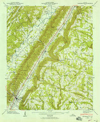 Portersville Alabama Historical topographic map, 1:24000 scale, 7.5 X 7.5 Minute, Year 1946