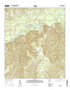 Roberts Alabama Current topographic map, 1:24000 scale, 7.5 X 7.5 Minute, Year 2014