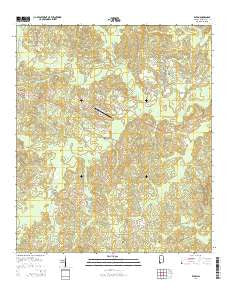 Rutan Alabama Current topographic map, 1:24000 scale, 7.5 X 7.5 Minute, Year 2014