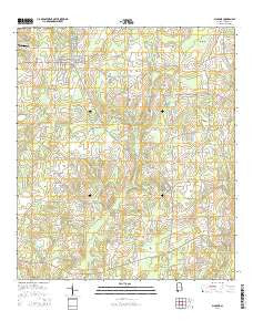 Slocomb Alabama Current topographic map, 1:24000 scale, 7.5 X 7.5 Minute, Year 2014