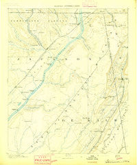 Stevenson Alabama Historical topographic map, 1:125000 scale, 30 X 30 Minute, Year 1892