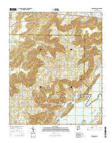 Swearengin Alabama Current topographic map, 1:24000 scale, 7.5 X 7.5 Minute, Year 2014