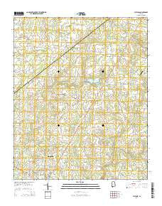 Sylvania Alabama Current topographic map, 1:24000 scale, 7.5 X 7.5 Minute, Year 2014