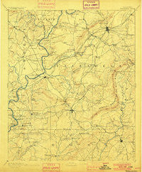 Talladega Alabama Historical topographic map, 1:125000 scale, 30 X 30 Minute, Year 1892