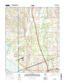 Tanner Alabama Current topographic map, 1:24000 scale, 7.5 X 7.5 Minute, Year 2014