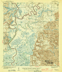 Tensaw Alabama Historical topographic map, 1:62500 scale, 15 X 15 Minute, Year 1944