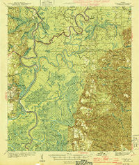 Tensaw Alabama Historical topographic map, 1:62500 scale, 15 X 15 Minute, Year 1944