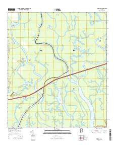 The Basin Alabama Current topographic map, 1:24000 scale, 7.5 X 7.5 Minute, Year 2014