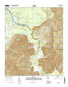 Tilden Alabama Current topographic map, 1:24000 scale, 7.5 X 7.5 Minute, Year 2014