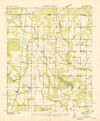 Toney Alabama Historical topographic map, 1:24000 scale, 7.5 X 7.5 Minute, Year 1936