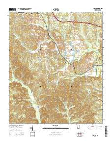 Townley Alabama Current topographic map, 1:24000 scale, 7.5 X 7.5 Minute, Year 2014