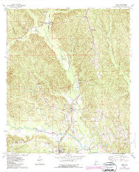 Toxey Alabama Historical topographic map, 1:24000 scale, 7.5 X 7.5 Minute, Year 1974