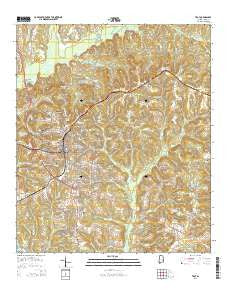 Troy Alabama Current topographic map, 1:24000 scale, 7.5 X 7.5 Minute, Year 2014