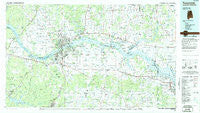Tuscumbia Alabama Historical topographic map, 1:100000 scale, 30 X 60 Minute, Year 1986
