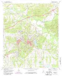 Tuskegee Alabama Historical topographic map, 1:24000 scale, 7.5 X 7.5 Minute, Year 1971