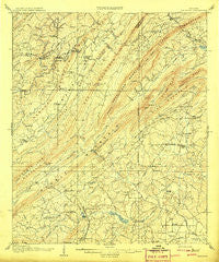 Vandiver Alabama Historical topographic map, 1:62500 scale, 15 X 15 Minute, Year 1908