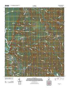 Vaughn Alabama Historical topographic map, 1:24000 scale, 7.5 X 7.5 Minute, Year 2011