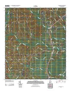 Wagarville Alabama Historical topographic map, 1:24000 scale, 7.5 X 7.5 Minute, Year 2011