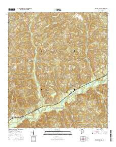 Walker Springs Alabama Current topographic map, 1:24000 scale, 7.5 X 7.5 Minute, Year 2014