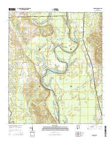 Warsaw Alabama Current topographic map, 1:24000 scale, 7.5 X 7.5 Minute, Year 2014