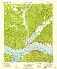 Waterloo Alabama Historical topographic map, 1:24000 scale, 7.5 X 7.5 Minute, Year 1953