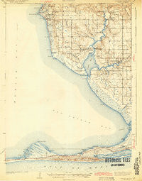 Weeks Bay Alabama Historical topographic map, 1:62500 scale, 15 X 15 Minute, Year 1943
