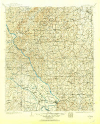 Wetumpka Alabama Historical topographic map, 1:125000 scale, 30 X 30 Minute, Year 1901