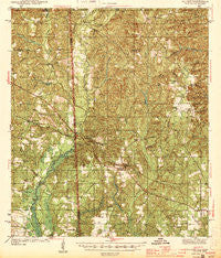 Wilmer Alabama Historical topographic map, 1:62500 scale, 15 X 15 Minute, Year 1944