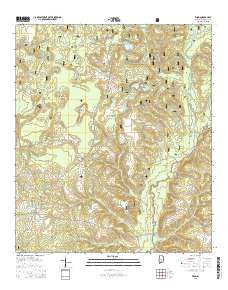 Wing Alabama Current topographic map, 1:24000 scale, 7.5 X 7.5 Minute, Year 2014