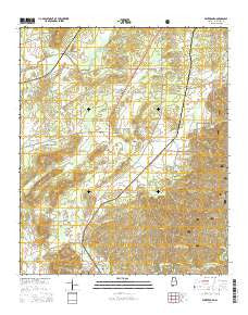 Winterboro Alabama Current topographic map, 1:24000 scale, 7.5 X 7.5 Minute, Year 2014
