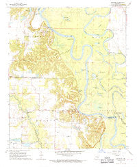 Aberdeen Arkansas Historical topographic map, 1:24000 scale, 7.5 X 7.5 Minute, Year 1968