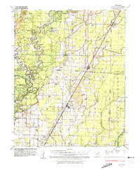 Alicia Arkansas Historical topographic map, 1:62500 scale, 15 X 15 Minute, Year 1935