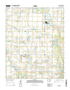 Almyra Arkansas Current topographic map, 1:24000 scale, 7.5 X 7.5 Minute, Year 2014