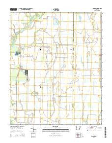 Amagon Arkansas Current topographic map, 1:24000 scale, 7.5 X 7.5 Minute, Year 2014