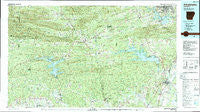 Arkadelphia Arkansas Historical topographic map, 1:100000 scale, 30 X 60 Minute, Year 1986
