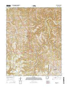 Batavia Arkansas Current topographic map, 1:24000 scale, 7.5 X 7.5 Minute, Year 2014
