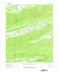 Bates Arkansas Historical topographic map, 1:62500 scale, 15 X 15 Minute, Year 1958
