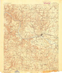 Batesville Arkansas Historical topographic map, 1:125000 scale, 30 X 30 Minute, Year 1891