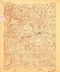 Batesville Arkansas Historical topographic map, 1:125000 scale, 30 X 30 Minute, Year 1891